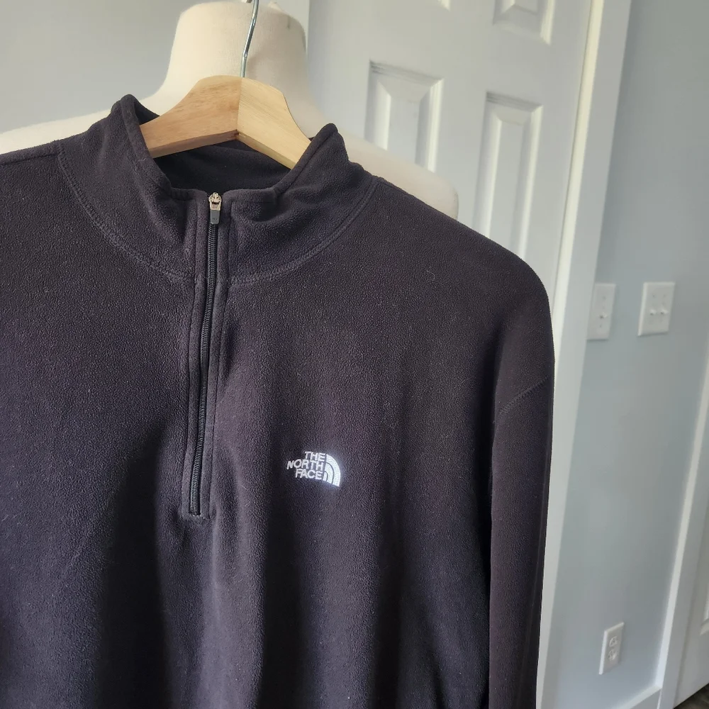 Vintage The North Face Black Fleece 1/2  Zip Pullover Large